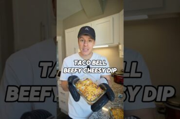 Taco Bell Beefy Cheesy Dip High Protein Snack Recipe #shorts