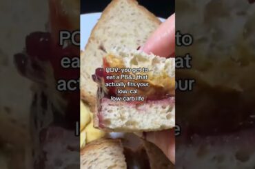 low cal low carb pb&j #shorts #vegan #pbj #bread