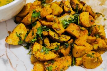 #Healthy Dinner Recipe | Arabi Ki Sabji + Tuvar Dal Chawal + Fresh Salad | Simple Ghar Ka Khana