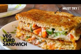 High Protein Veg Hung Curd Sandwich| Dahi Sandwich| Healthy Kids Lunch Box Recipe @monifoody
