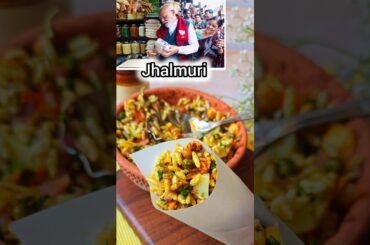 PM Narendra Modi's Enjoying Kolkata Famous Snacks Jhalmuri Recipe #shorts #jhalmuri #narendramodi