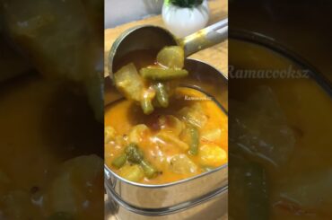 Lunch Recipe: Rice n veg kulambu| fruit n Appalam #shortsfeed #lunchideas #lunchbox