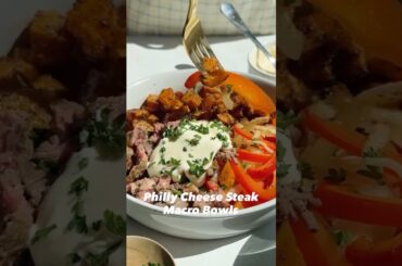 Healthy Philly Cheese Steak Bowls #recipe #highprotein #easyrecipe