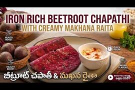 Sesame Beetroot Chapati & Makhana Raita | Healthy Weight Loss Recipe