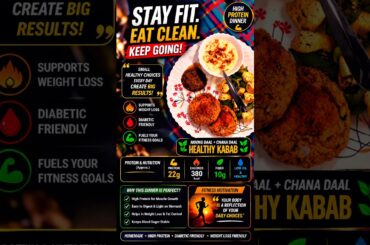 Day-7/100 challenge | High Protein Dal Kabab Dinner | Healthy & Diabetic Friendly Meal #weightloss