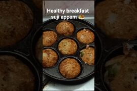 Healthy & Instant Morning Breakfast Suji/Rava Appam Recipe #shorts #easyrecipe  #healthy #breakfast