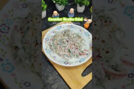 Cucumber Noodles Salad For Summer | Healthy & Creamy | #cucumbersalad#weightloss#veganfood#viral