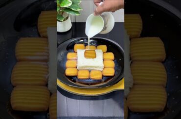 Easy Bread Biscuit Ice Cream Recipe | 2 Ingredients Bread Ice Cream Recipe | Easy Summer Dessert