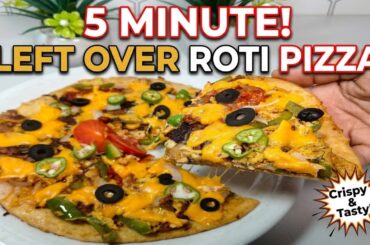 5 Minutes Healthy Roti Pizza Recipe By Billokadhaaba | Best Way to Use Leftover Roti | No Oven Pizza