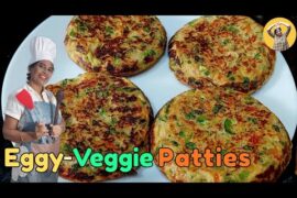 3 Eggs + 4 Breads + 6 Veggies | Healthy Egg Breakfast Idea for Busy People | Veggie Loaded Patties