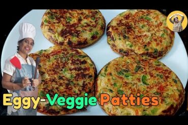 3 Eggs + 4 Breads + 6 Veggies | Healthy Egg Breakfast Idea for Busy People | Veggie Loaded Patties