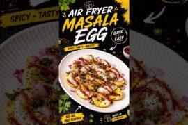 Air Fryer Masala Egg Recipe in 10 Minutes Crispy Spicy Easy Breakfast#shorts #ytshorts #AirFryer