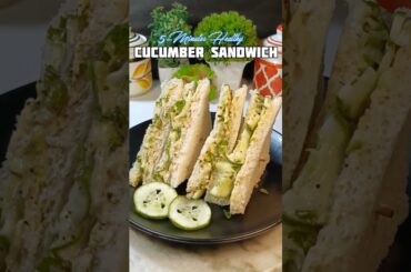 5-Minute Healthy Cucumber Sandwich | No-Cook Summer Breakfast #shorts #recipe #sandwich #shortsfeed