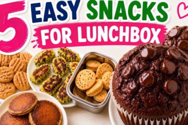 5 Easy Healthy Snacks Recipes for Kids | Lunchbox Ideas (No Refined Sugar)