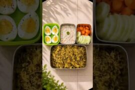 Husband Lunchbox Day 6 |Healthy Methi Pulav Lunchbox | Easy Indian Lunch Idea # shorts #lunchbox