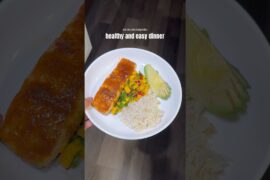 healthy dinner idea #healthydinner #healthydinnerideas #easymealideas  #healthymeals #salmondinner