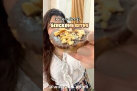 Healthy Snickers Bites | 3 Ingredients | Healthy Desserts #recipe #shortsvideo #chocolate #snickers