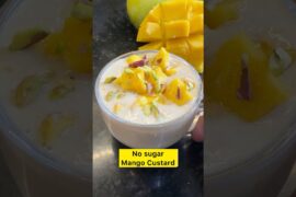 No Sugar Mango Custard | Healthy Dessert #shorts #viral #shortsfeed #weightloss #easyrecipe