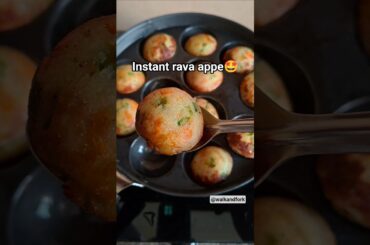 Instant Rava Appe Recipe | Healthy Breakfast in 10 Minutes #shorts