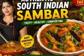 Authentic Vegetable Sambar Recipe | South Indian Style Sambar | Easy & Healthy Dinner Recipe#food