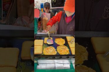 Korean Street Egg Toast - Korean Street Food #shortsvideo