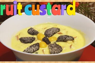 Fruit Custard recipe| Easy Summer dessert recipe by Smriti's kitchen #shorts #139