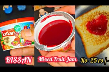 KISSAN Mixed Fruit Jam Review | Quick and Easy Breakfast Recipe with kissan Jam | Butter Jam Toast