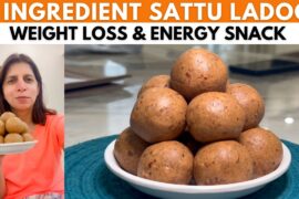 4 Ingredient Sattu Ladoo Recipe | High Protein (7g) Healthy Weight Loss Evening Snack | No Sugar