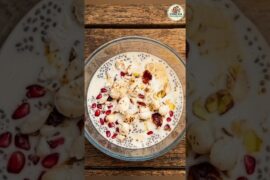 Best Summer Healthy Snack | Chilled Milk Fruit & Makhana Bowl #food #recipe