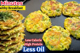 Quick & Healthy Breakfast in 5 Min | High Protein Low Calorie Less Oil Breakfast |Weight Loss Recipe