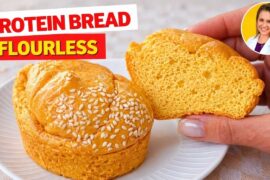 ZERO CARBS, FLOURLESS and 2 INGREDIENTS! High Protein Bread, Fluffy, Easy and Delicious