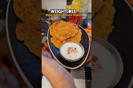 High protein chilla for faster weightloss Oats chilla #youtubeshorts #viral #trending #food #recipe