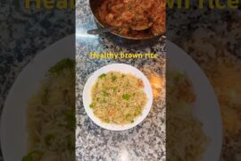 Brown Rice Vegetable Fried Rice Quick & Healthy Lunch Recipe #shortsfeed #eatsmart #shorts