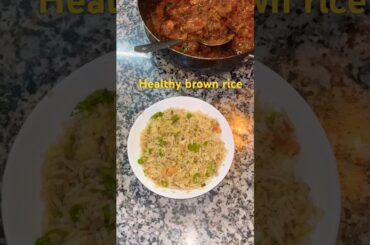 Brown Rice Vegetable Fried Rice Quick & Healthy Lunch Recipe #shortsfeed #eatsmart #shorts