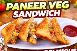 Cafe Style Panner Veg Sandwich | Sandwich Recipe |