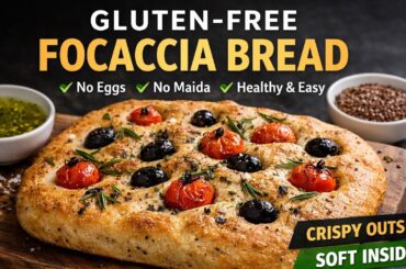 100% Gluten-Free Focaccia (Jowar Bread) | Eggless, Healthy & Easy Recipe