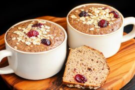 Healthy and wholesome bread in mugs in 5 minutes! No sugar! No white flour!