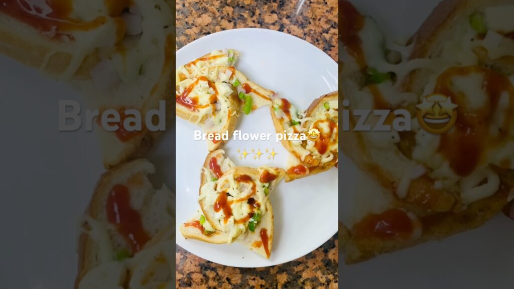 Bread flower pizza |easy tasty recipes #foodie #shorts #healthy