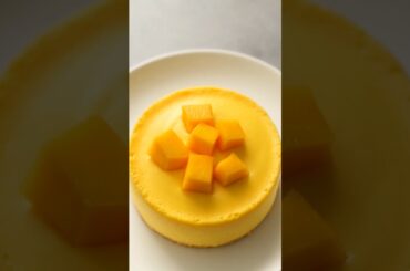 Crustless High-Protein Mango Cheesecake #recipe