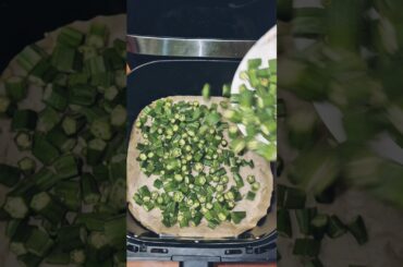 Crispy Bhindi In Airfryer #bhindi #okrabhindi #shortsvideo #reels #recipe #shorts