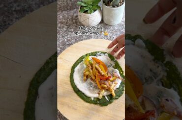 High protein spinach wrap | low cal weight loss recipe | weight loss wrap #dietfood #highproteinmeal