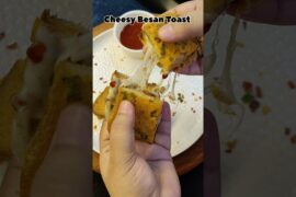 Cheesy Besan Toast | Healthy Breakfast Recipe #breakfast #trending #shorts #food