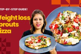 Weight Loss Sprouts Pizza | High Protein Low Calorie Healthy Recipe | No Maida No Guilt!