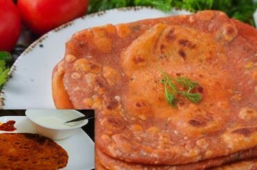 10 min Instant Healthy Breakfast & lunch Recipe -  Tomato Paratha -  Breakfast & tiffen recipe