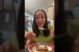 Healthy breakfast snack with peanut butter and coconut butter with fruits