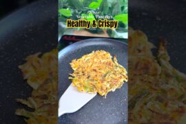 Healthy & Crispy 10-min snack recipe #shorts #koreanpancake #vegetablepancake #healthy