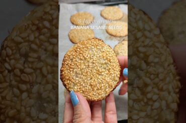3 ingredients! Banana Sesame Cookies #balancediet  #dessert #healthyrecipes