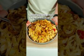 Cajun Shrimp Pasta But Make It Protein Packed #recipe #shorts #healthy