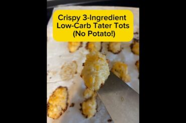 Crispy 3-Ingredient Low-Carb Tater Tots (No Potato!) #LowCarbRecipes #KetoTots #HealthySnacks #easy