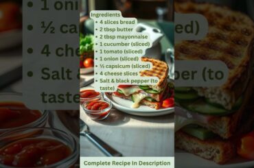 Veggie Cheese Sandwich Recipe by What Shall I Cook
